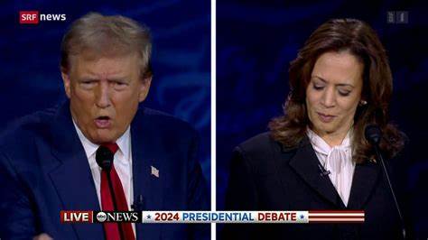 Erstes direktes Treffen: Aggressives TV-Duell - Harris lacht über Trumps Tier-Unsinn