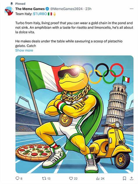 Crypto’s ‘Official’ Paris Olympics Meme Coin The Meme Games Raises $250k in a Week - Cryptonews