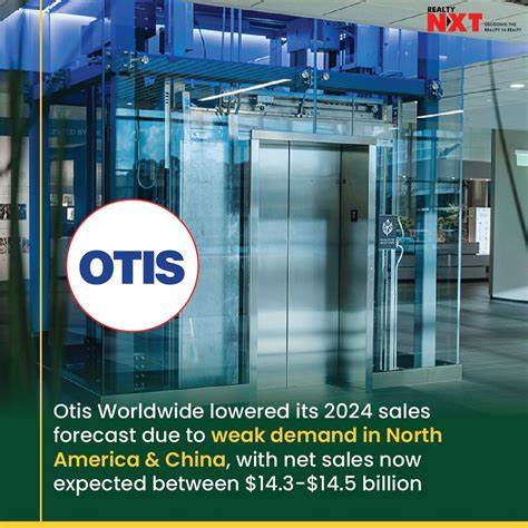 Otis Lowers Sales Outlook on Continued Challenges in China