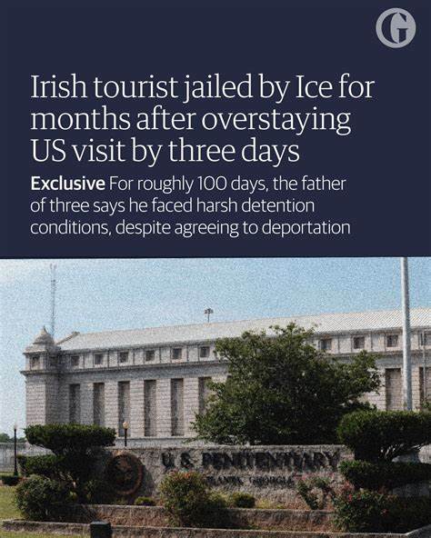 Irish tourist jailed by Ice for months after overstaying US visit by three days