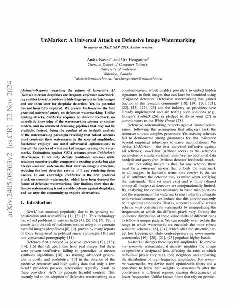 UnMarker: A Universal Attack on Defensive Image Watermarking