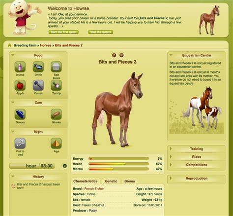 Create my free virtual horse - Howrse