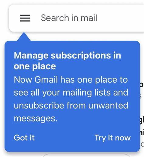 Gmail launches new "Manage Subscriptions" view