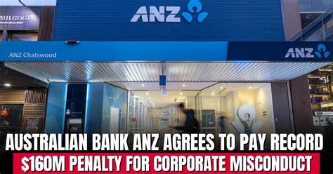 Australian bank ANZ agrees to pay record $160M penalty for corporate misconduct