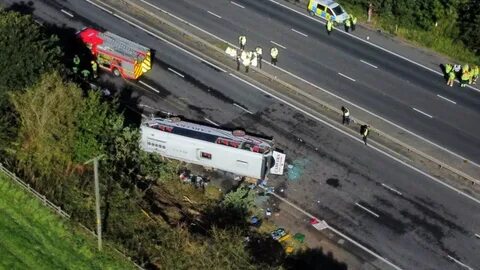 Sky 5 flies over school bus crash in Wake County off Capital Boulevard - WRAL News