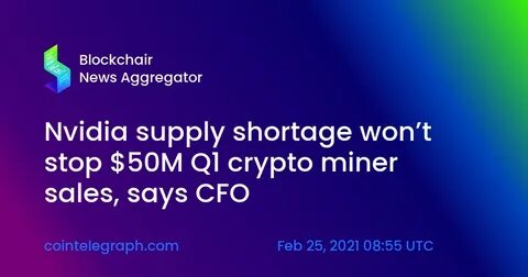 Nvidia Seen Posting Sales Beat on Surging Crypto Mining Demand