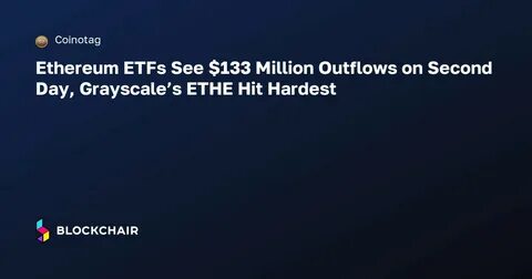 Ethereum Stuck Below Key Price As ETH ETFs See 3rd Weekly Outflows