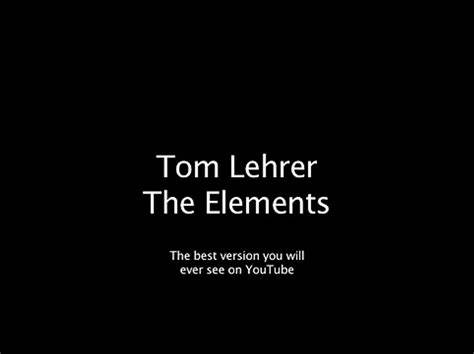 Tom Lehrer, "The Elements", live, 1967