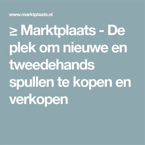 ≥ Marktplaats - De plek om nieuwe en tweedehands spullen te kopen en 