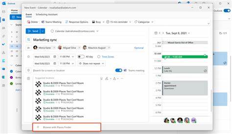 Microsoft Places - Outlook