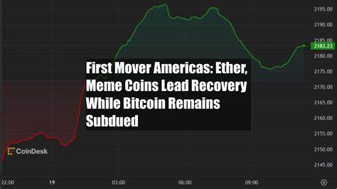 First Mover Americas: Ether, Meme Coins Lead Recovery While Bitcoin Remains Subdued - CoinDesk