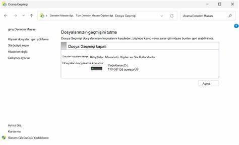Dosya Geçmişi ile yedekleme ve geri yükleme - Microsoft Desteği