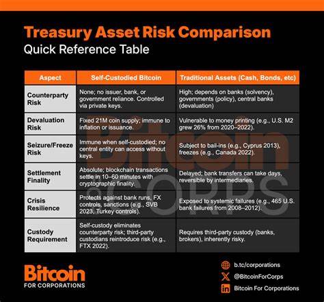 How Bitcoin Reduces Counterparty Risk in Corporate Treasury Strategy