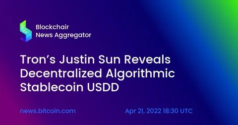 Justin Sun's USDD stablecoin is no longer backed by bitcoin - The Block