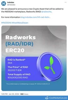 Radworks (RAD) Price | RAD to USD Price and Live Chart - CoinDesk