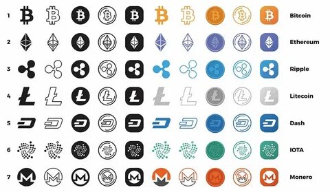 11.588 Cryptocurrency Icons Stock-Grafiken und -Clipart