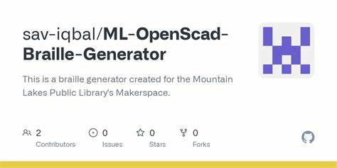 Braille generator for 3D printing written in OpenSCAD