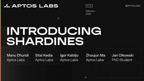 Aptos introduces Shardines for horizontal scalability with 1m TPS - crypto.news