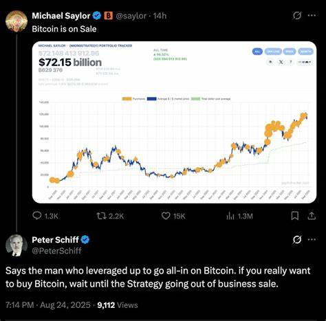 Bitcoin ‘On Sale’? Michael Saylor Gets Bullish, But Peter Schiff Fires Back: ‘Wait Until The Strategy Going Out Of Business Sale’