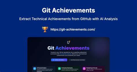 Show HN: I built an AI tool to retrieve technical achievements from your GitHub
