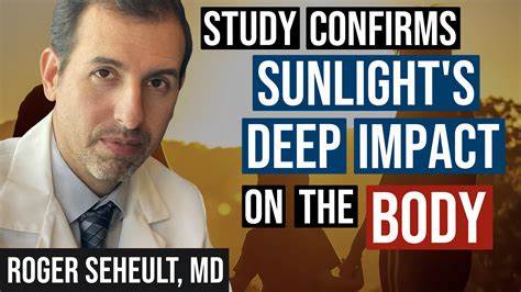 Longer λs in sunlight pass through the human body and having a systemic impact