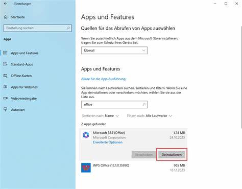 Vorinstallierte Testversion von Microsoft 365 deinstallieren und 