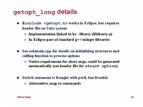 Getopt() but Smaller