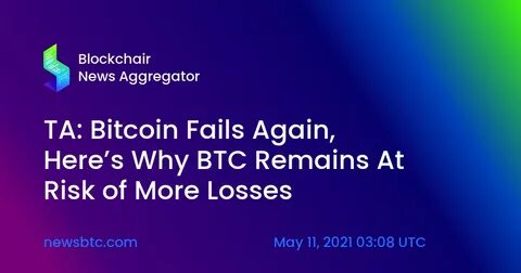 Bitcoin Price Fails At MA-200, Is A Crash To $52,000 Coming? - NewsBTC