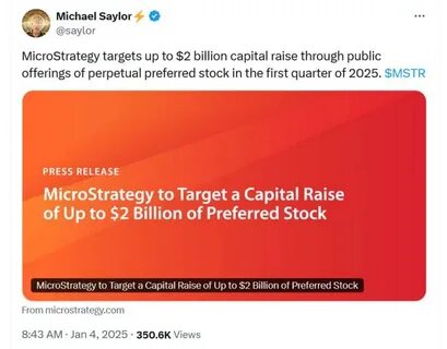 Michael Saylor’s Strategy To Raise Another $2 Billion To Buy More Bitcoin