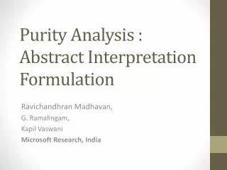 Functional Abstract Interpretation