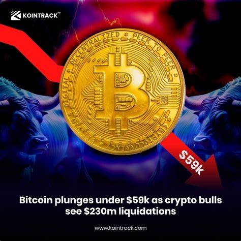 Bitcoin Plunges Under $59K as Crypto Bulls See $230M Liquidations