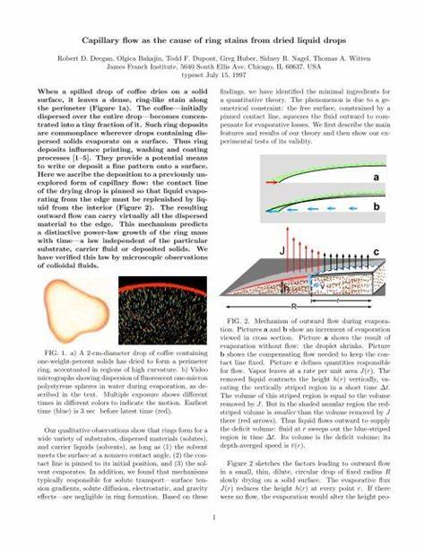Capillary flow as the cause of ring stains from dried liquid drops (1997)