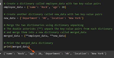 Dict Unpacking in Python