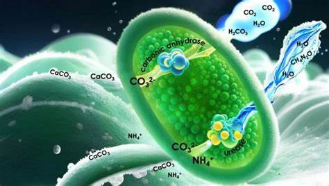 Bacillus megaterium favors CO₂ mineralization into CaCO₃ by ureolytic pathway