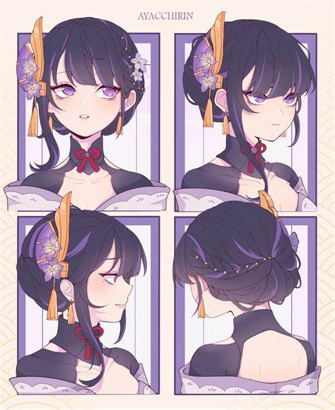 Genshin Impact Raiden Shogun Hairstyle Tutorial | TikTok