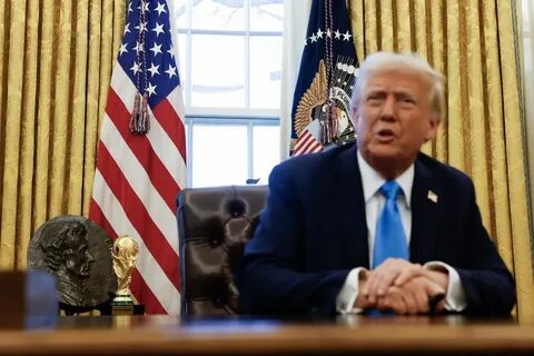'Is that the World Cup': FIFA trophy spotted behind Trump in Oval Office