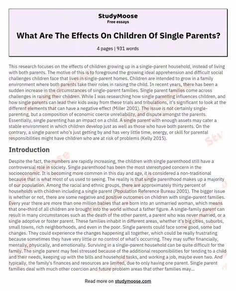 What are the consequences for children of single parents? | Utterly Moderate Podcast