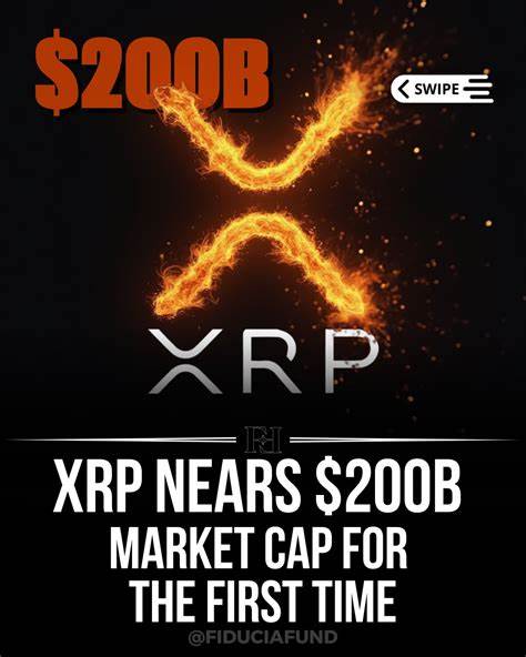  XRP is about to hit $200B market cap for first time; price nears record 