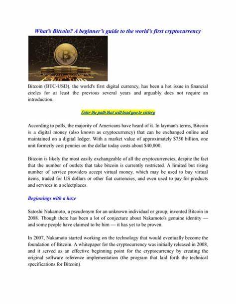 What’s Bitcoin? A beginner’s guide to the world’s first 