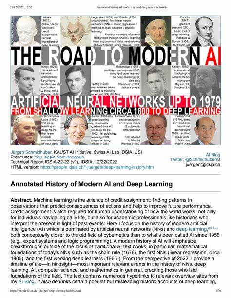 Annotated History of Modern AI and Deep Learning (2022)