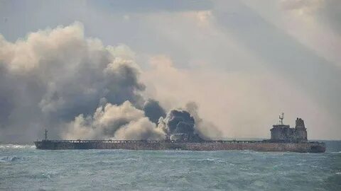 Oil tanker on fire after cargo vessel crash in North Sea as rescue mission is launched - Daily Star