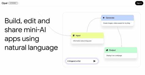 Opal: Build, edit and share mini-AI apps using natural language