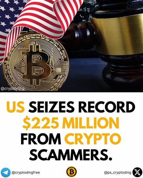 US seizes record $225 million from crypto investment scammers