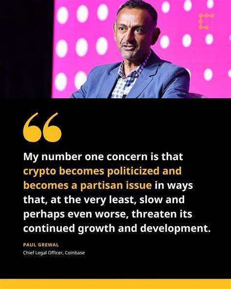 Coinbase’s Paul Grewal Says Crypto Should Remain Non-Partisan