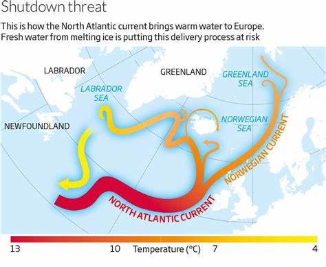 Melting Arctic ice bolstering North Atlantic Ocean currents, for now
