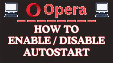 Opera Autostart verhindern
