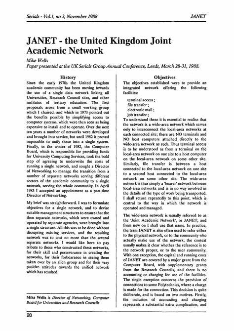 JANET – The UK Joint Academic Network (1988) [pdf]