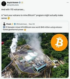 Nayib Bukele Proposes "Rent Your Volcano" for Bitcoin Mining - Crypto Times