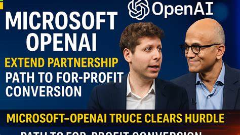 Microsoft, OpenAI Truce Clears Hurdle in Path to For-Profit Conversion