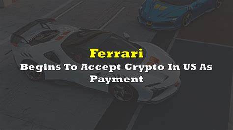 Ferrari accepts crypto as payment in the US - Motor Finance